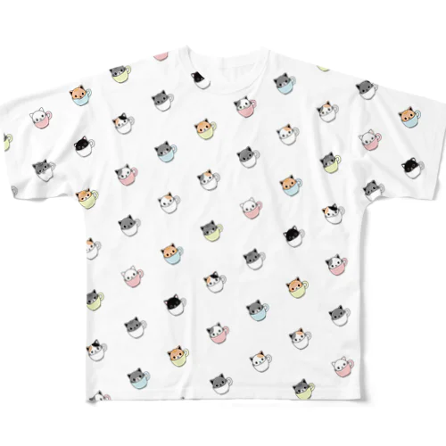 猫カフェTシャツ！ All-Over Print T-Shirt