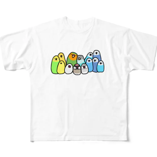 家の鳥たち All-Over Print T-Shirt