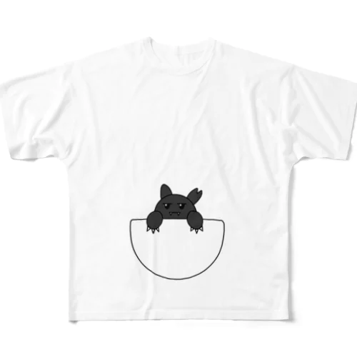 ポケットに住み着く猫です All-Over Print T-Shirt