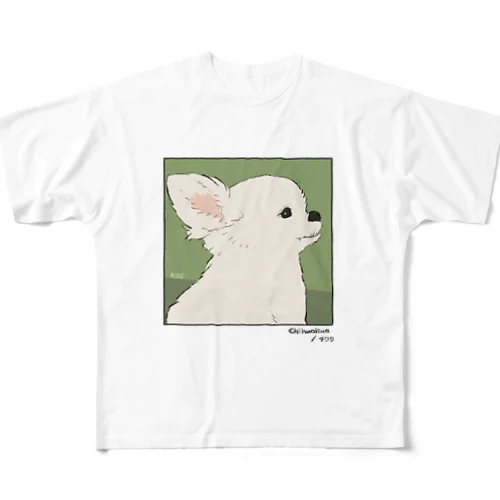 □チワワ フルグラフィックTシャツ