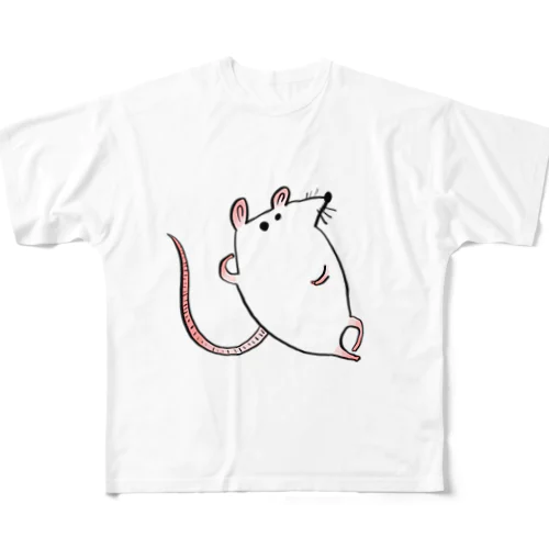 ハツカネズミのもにまう All-Over Print T-Shirt