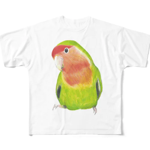 [森図鑑]コザクラインコ ノーマル All-Over Print T-Shirt