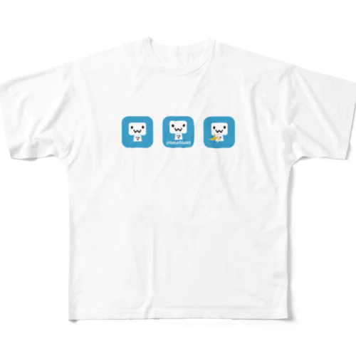 三連マリオくんTシャツ All-Over Print T-Shirt