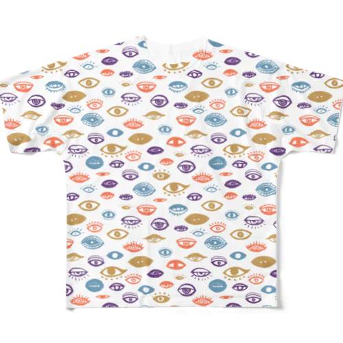 千の瞳（The Observer Is the Observed） - カラー All-Over Print T-Shirt