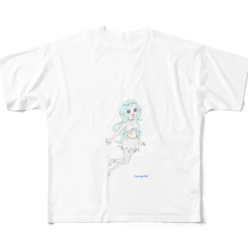 アクアマリンの擬人化 All-Over Print T-Shirt