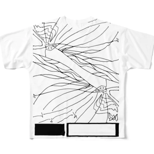 抽象画 交信 Correspondence フルグラフィックTシャツ