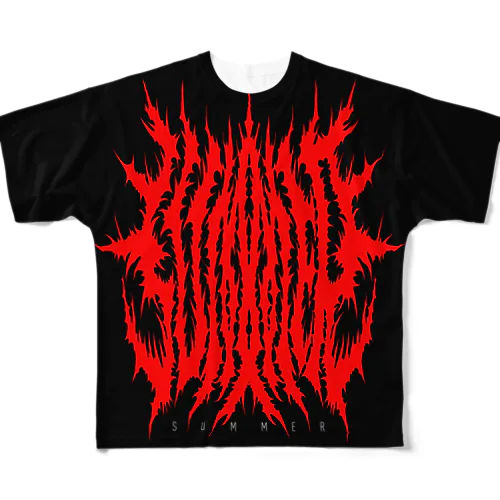 DEATH SUMMER RED💀 フルグラフィックTシャツ