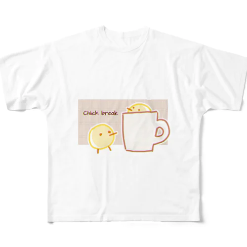 Chick break フルグラフィックTシャツ