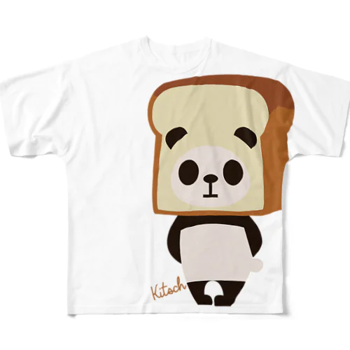 カブリモノ食パン・ダ フルグラフィックTシャツ