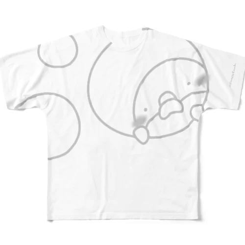 hello/gray フルグラフィックTシャツ