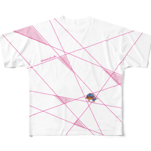 laser light/pink フルグラフィックTシャツ