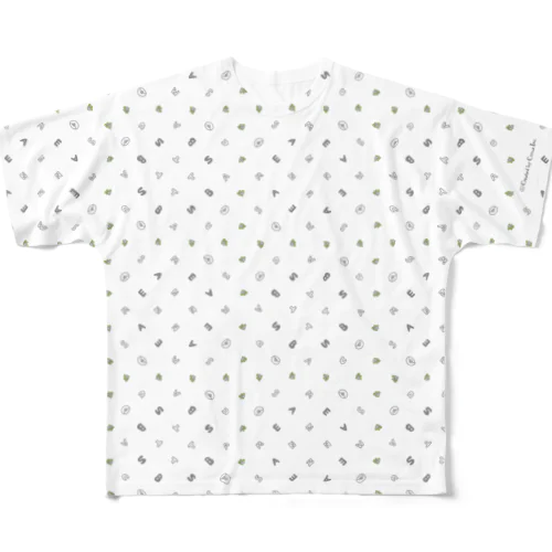 TSUBAME-SAN/green フルグラフィックTシャツ