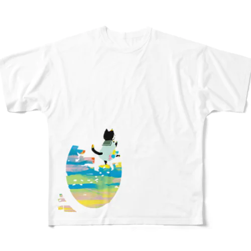 ビッキー　インクペタペタ All-Over Print T-Shirt