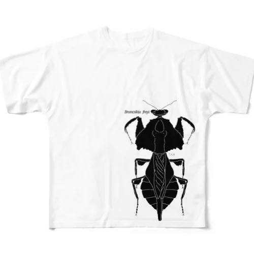 カマキリ(Brancsikia freyi)のプリントTシャツ フルグラフィックTシャツ