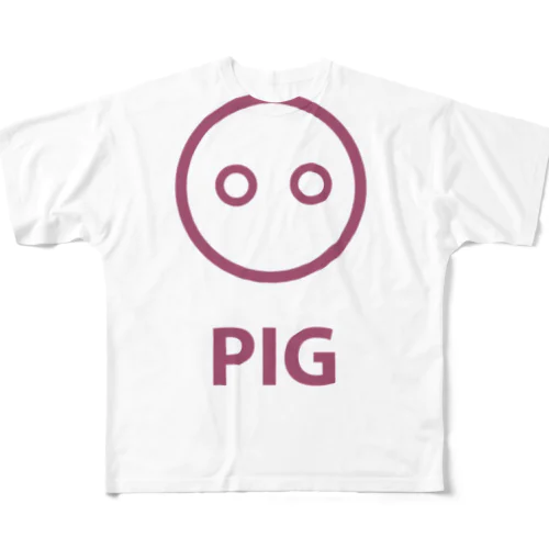 pig フルグラフィックTシャツ