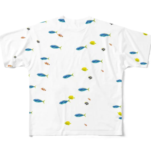 魚群の楽園 フルグラフィックTシャツ
