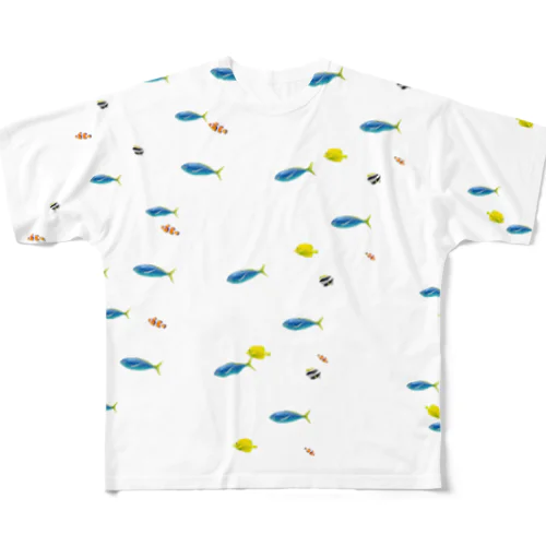 魚群の楽園 All-Over Print T-Shirt