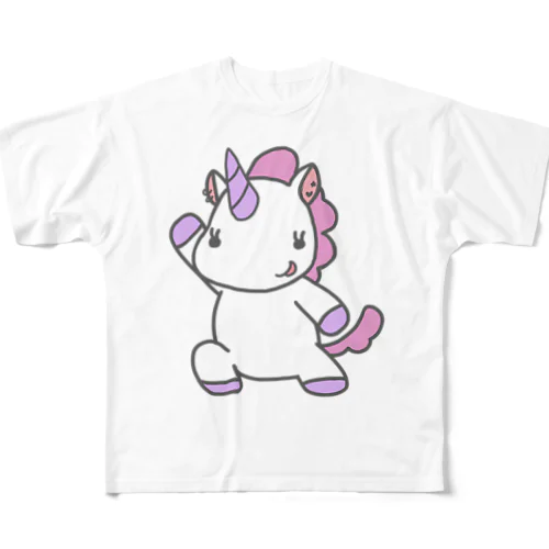 ふぃーばーゆにこーんくん All-Over Print T-Shirt