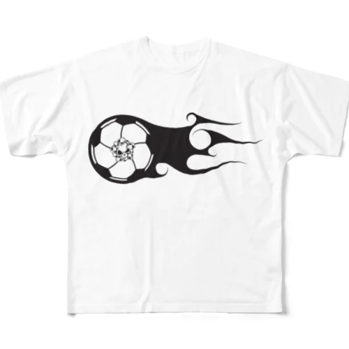 サッカーボールスカル All-Over Print T-Shirt