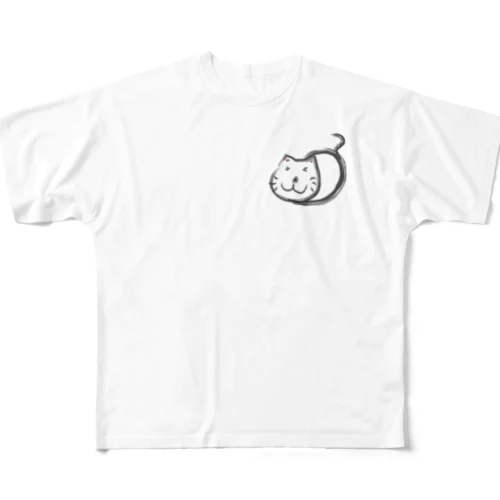 ねこ太郎 フルグラフィックTシャツ