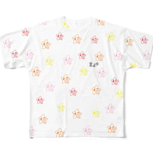 星の星柄 All-Over Print T-Shirt