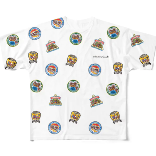 patches/white All-Over Print T-Shirt