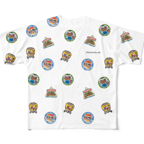 patches/white フルグラフィックTシャツ