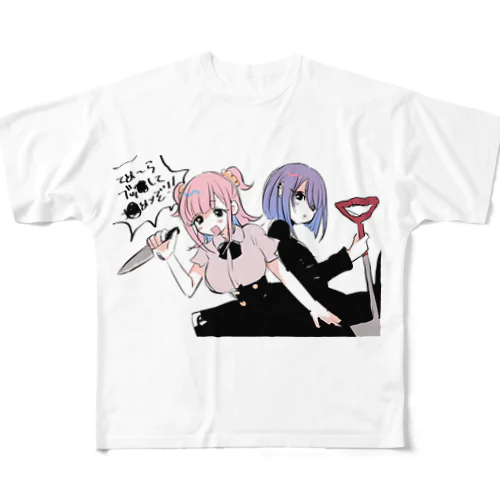 めめたん フルグラフィックTシャツ