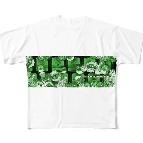  ANIMAGA （グリーン配置） All-Over Print T-Shirt