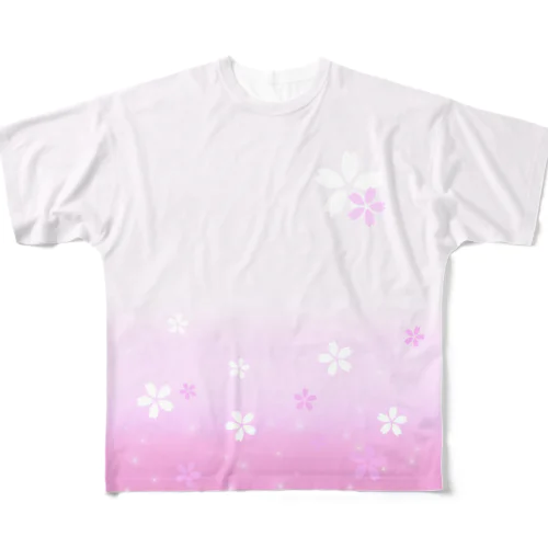 チェリスのふんわり桜(ピンク) All-Over Print T-Shirt