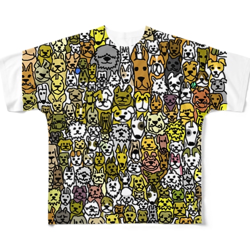 いっぱいワンコ All-Over Print T-Shirt