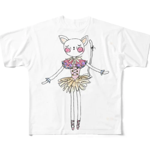 ネコリーナ All-Over Print T-Shirt