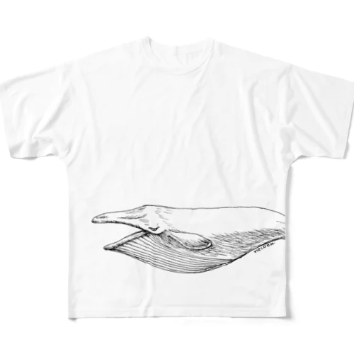 クジラ All-Over Print T-Shirt