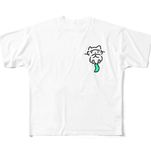 えめらるどneko All-Over Print T-Shirt