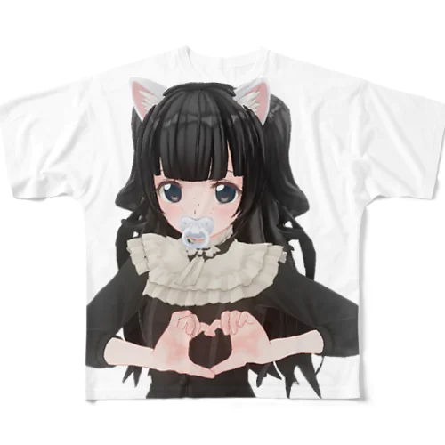 にゃんおー フルグラフィックTシャツ