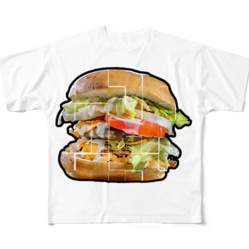 ハンバーガー２ フルグラフィックTシャツ