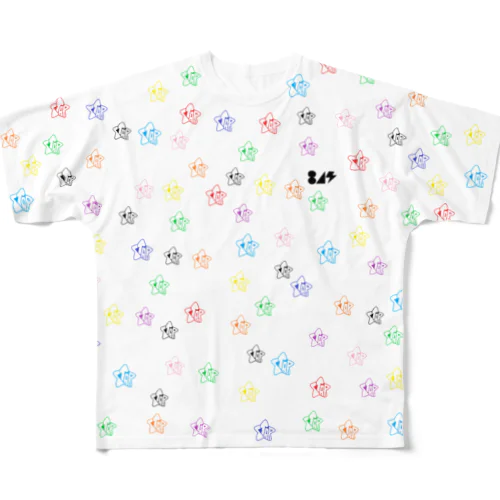 星の星柄 All-Over Print T-Shirt