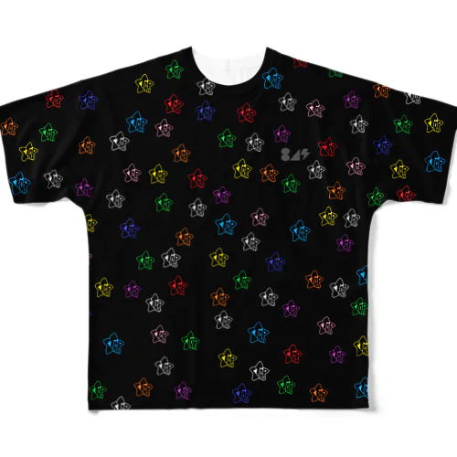 星の星柄 All-Over Print T-Shirt