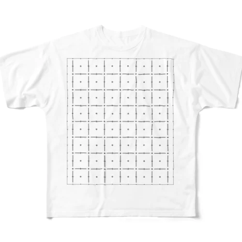 両面方眼2520x2992薄色用 All-Over Print T-Shirt