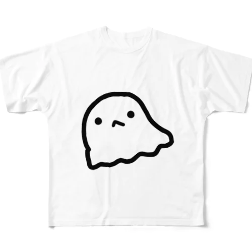 拗ねたおばけくん フルグラフィックTシャツ