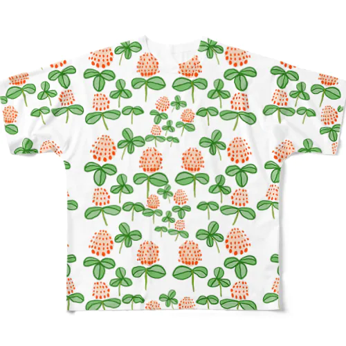アカツメクサ All-Over Print T-Shirt