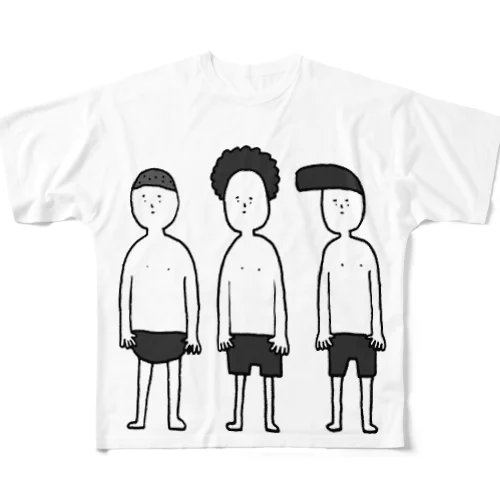 三兄弟 フルグラフィックTシャツ