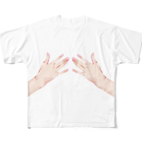 後ろから彼女が抱きしめてくる All-Over Print T-Shirt