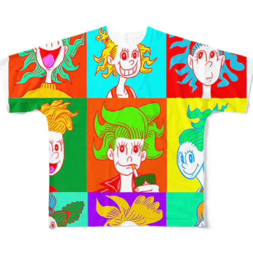 ボサボサちゃんヘアカタログ All-Over Print T-Shirt