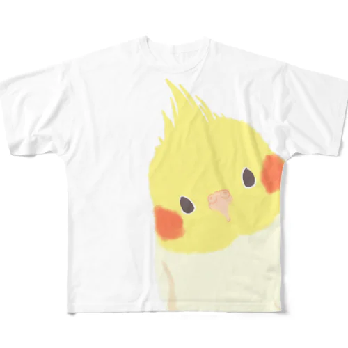 オカメインコ(ルチノー) フルグラフィックTシャツ