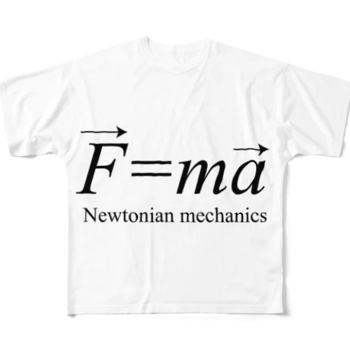 F=ma フルグラフィックTシャツ