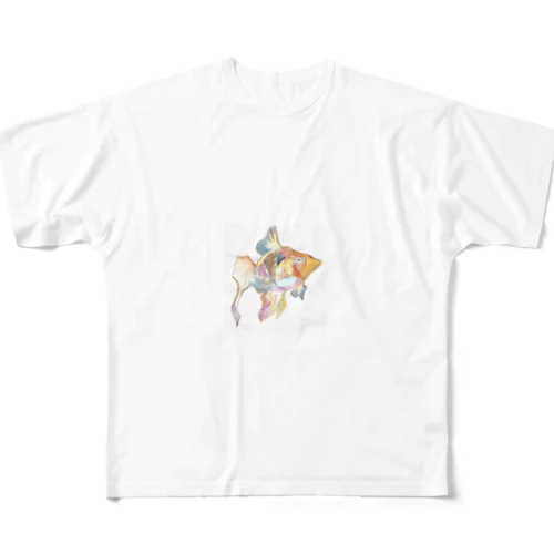 穏やかな金魚 フルグラフィックTシャツ