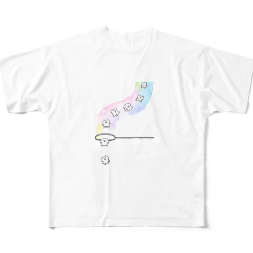 つらなりねこ All-Over Print T-Shirt