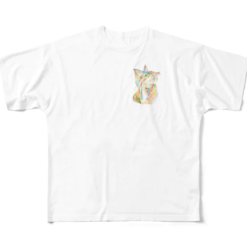 猫の雄叫び All-Over Print T-Shirt