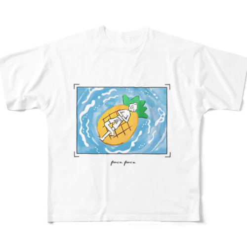 浮き輪ふわりくん（パイン） All-Over Print T-Shirt